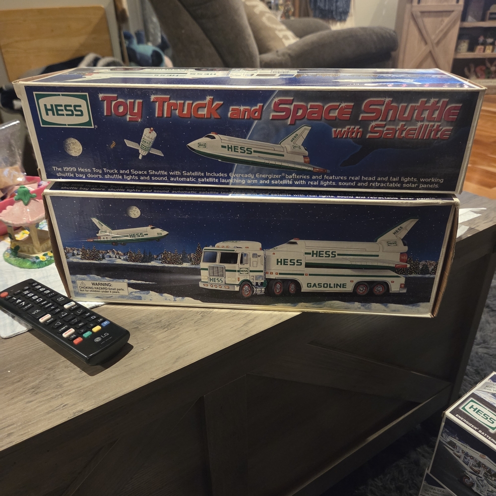 Toy Truck and Space Shuttle with Satellite - White